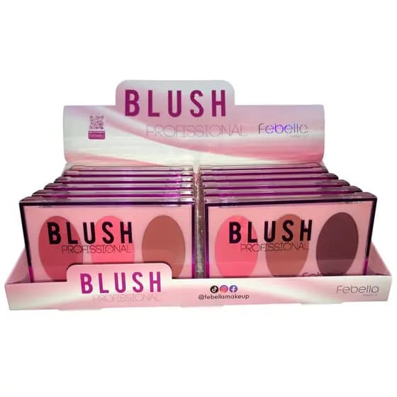 1 UNI DE PALETA DE BLUSH PROFISSIONAL FEBELLA MAKEUP BLU5062