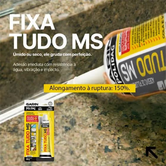 Kit Cola Fixa Tudo Até Debaixo D'água 80g Garin