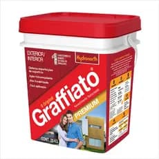Grafiato Branco 5KG Interno Externo Antimofo Hidrorepelente Durabilidade Resistência