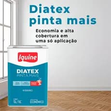 Tinta Econômica Rende Até 100m² Látex Diatexx Secagem Rápida 15 /18 L Cores Paredes Internas Iquine