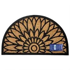 Tapete de Entrada Tapete Fibra de Coco Tapete Grande Kapazi 45cm x75cm Tapete Moderno Flor de lotus