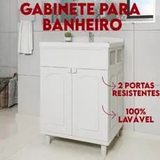 Gabinete Banheiro Armario 63x50x92cmcm Com Cuba Astra Gab Max