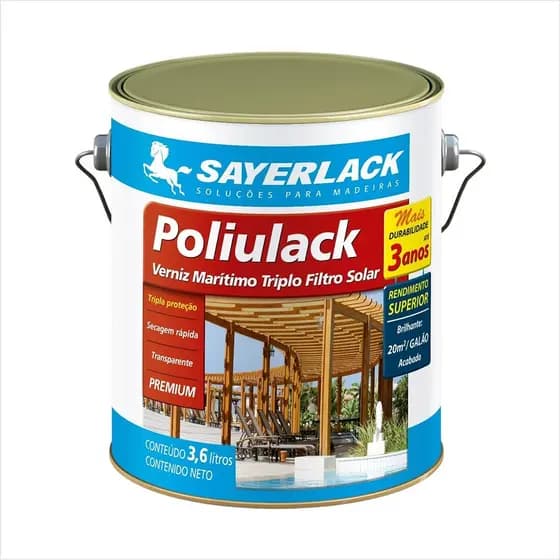 Verniz Brilhante e Acetinado 3,6L Poliulack Sayerlack