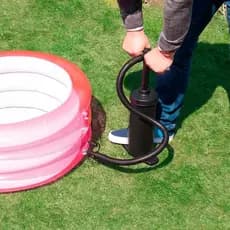 Bomba de Ar Manual 3 Bicos para Infláveis Colchão Piscina