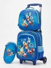 Kit Mochila 3D de Rodinha do Sonic