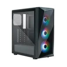 Gabinete Gamer Preto Mid Tower com Fan RGB Cooler Master Cmp 520 Lateral De Vidro - CP520-KGNN-S00
