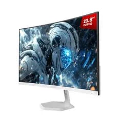 Monitor Gamer Pcyes O-Creed O23c 23.8" Curvo Fhd Va 180hz 1ms Hdmi/Dp Freesync White Ghost