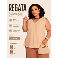 BLUSA plus size REGATA SIMPLES
