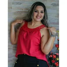 BLUSA REGATA ALÇA LARGA PLUS SIZE teçido DUNA