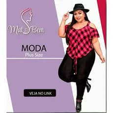 BLUSA CIGANA AMARRAR XADREZ PLUS SIZE duna