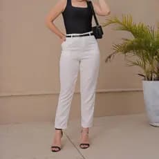 Calça Alfaiataria Social Feminina com Cinto Super Confortável e Modelagem Perfeita Tamanhos P a GG