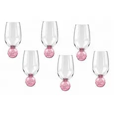 KIT 6 Taças de Vidro base em esfera 400ml TUUT