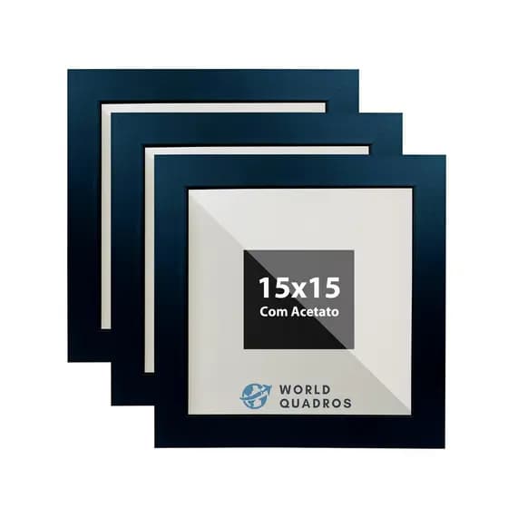 Kit 3 Molduras Decorativas 15x15 Alta Qualidade Com Acetato