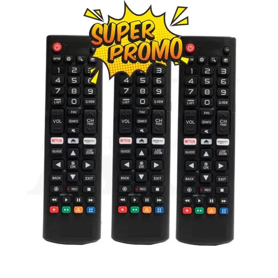 Kit 3un controle tv lg smart  4K led varias versoes  Netflix, Amazon