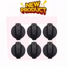 Kit 6un Botão de Fogão Itatiaia Preto - Compatível c/ Diversos Modelos