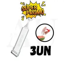 Kit 3un Descascador Furador Para Frutas Legumes Batatas 2 Em 1 Aço Inox Keita 16,5X3,6CM Boleador Boleadores