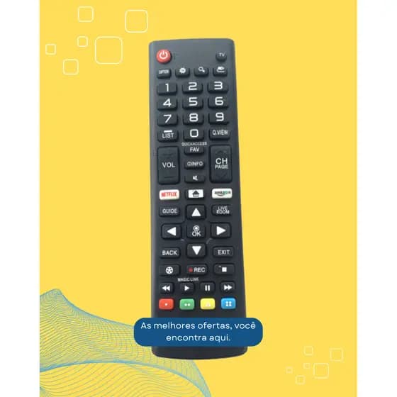Controle Remoto LG TV Smart 4K Uj63 Uj6300 Uk6510 E Lk 8035 Netflix Amazon - Nfe an