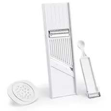 Kit 4 em 1 Descascador Cortador de Legumes Dupla Face Boleador Ralador Keita an