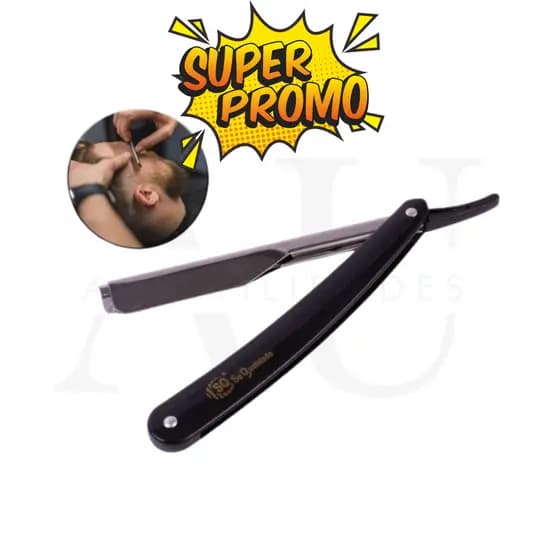 Navalha Profissional Navalhete Barbeiro Acabamento Aço Inox Barbear Sobrancelha