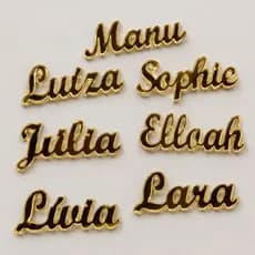 Nome Para Laço Simples ou Composto + Placa Reforço Transparente 5cm Mini Personalizado Promoção