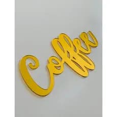 Espelho Decorativo Coffee Em Acrílico com Xícara Sala Cozinha Cantinho Do Café