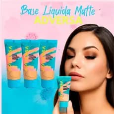 Base Líquida Matte Oil Free Vegana Adversa - Escolha Seu Tom