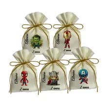 Saquinhos Lembrancinhas Personalizados Vingadores Baby