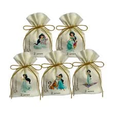 20 Saquinhos Lembrancinhas Personalizados Jasmine Princesa