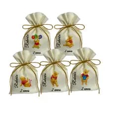 Saquinhos Lembrancinhas Personalizados Ursinho Pooh Sortidos