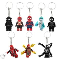 Minifigura Spid63-Man Compatível Com Blocos De Construção Chaveiro Bolsa Escolar Criativa Pingente Internet Celebridade
