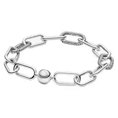 Bracelete feminino prata 925 pulseira com fecho de corrente removível