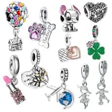 berloque prata 925 pingente básico pulseira feminina acessório diário