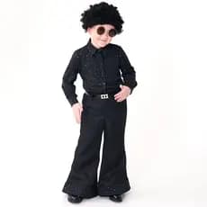 Novo Traje De Dia Das Crianças Criança Retro Europeu Americano 70s Discoteca Cantora Modelo Catwalk Show Halloween