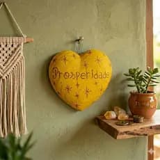 Coração De Madeira Maciça Decoração Prosperidade Frases Positivas Enfeites Madeira Pinus