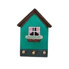 Porta-Chaves Casinha Decoração Madeira Pínus Organização