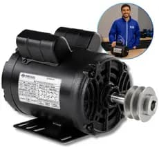 Motor Elétrico Hercules 2CV Monofásico Baixa Rotação Polia Bivolt 110/220V