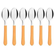 Colher Chá Aço Inox Tramontina Laranja 6 Unidade