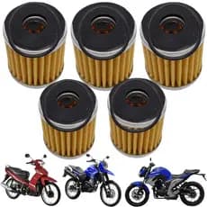 Kit 5 Filtro de Óleo Yamaha Fazer 250 Xtz 250 Lander Xtz 250 Tenere Crypton 115