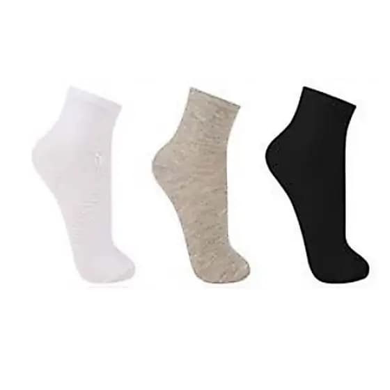 Kit 3 meias femininas cano médio esportiva algodão Trifil Ref. TO7686