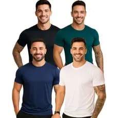 Kit 25 Camisetas Masculinas Dry Fit Moda Esportiva Casual Exercícios Academia Treino Esportes