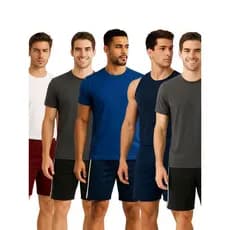 kit 5 - Short Calção Bermuda Masculina - Futebol Corrida Academia Piscina Praia Casual Lazer-