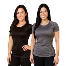 Kit 2 Camisetas Baby Look Feminina Moda Fitness Esportiva Dry Fit Casual Treino Academia Esportes