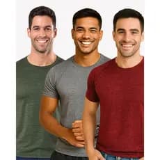 Kit 3 Camisetas Masculinas Mesclada Casual Dry Fit Esportes Treino Academia Exercícios