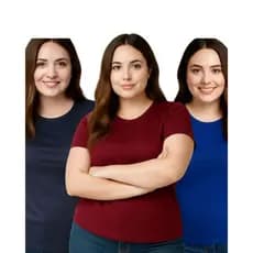Kit 3 Camisetas Baby Look Plus Size Femininas Esportiva DryFit Moda Fitness Academia Treino Esportes