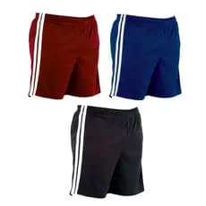 Kit 3 Short Plus Size Masculino Esportivo Poliéster Elástico Listras Laterais Moda Academia Malhação
