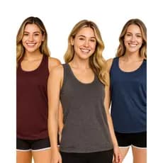Kit 3 Camisetas Regatas Femininas Esportiva Casual Moda Fitness Academia Treino Crossfit