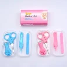 Kit Baby Cuidados Manicure Higiene Bebê Tesoura Cortador e Lixa Unha