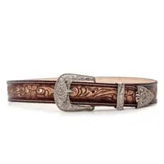 Cinto Feminino Em Couro Country Boiadera Com Fivele Stress ((ENVIO MEDIATO))
