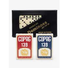 Kit Jogo 1 Caixa De Dominó 28 Peças + 2 Baralhos 54 Cartas Copag