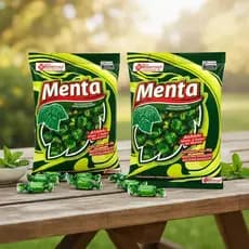 Kit 2 Pacotes Bala Dura Sabor Menta Soberana 1kg - Pack Econômico
